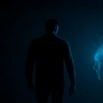 Người dùng đang đứng trước trí tuệ nhân tạo – biểu tượng cho hành trình làm chủ AI.