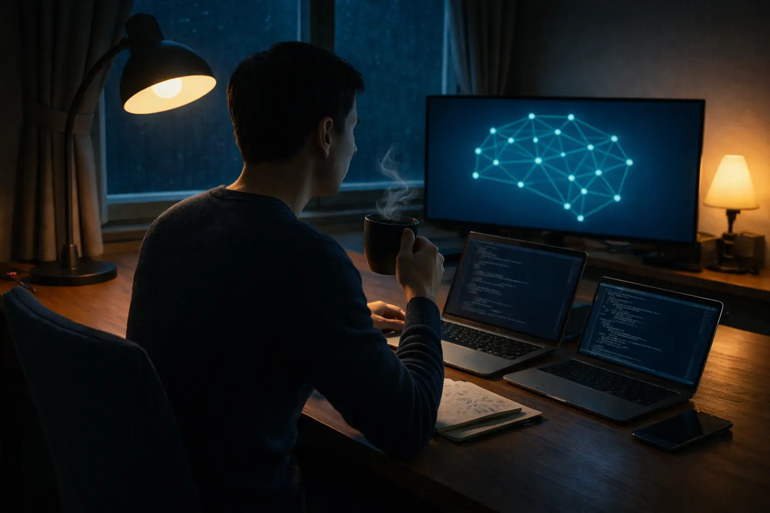 Không gian làm việc hiện tại: vẫn lặng lẽ một mình, nhưng đã đi rất xa so với nơi bắt đầu.