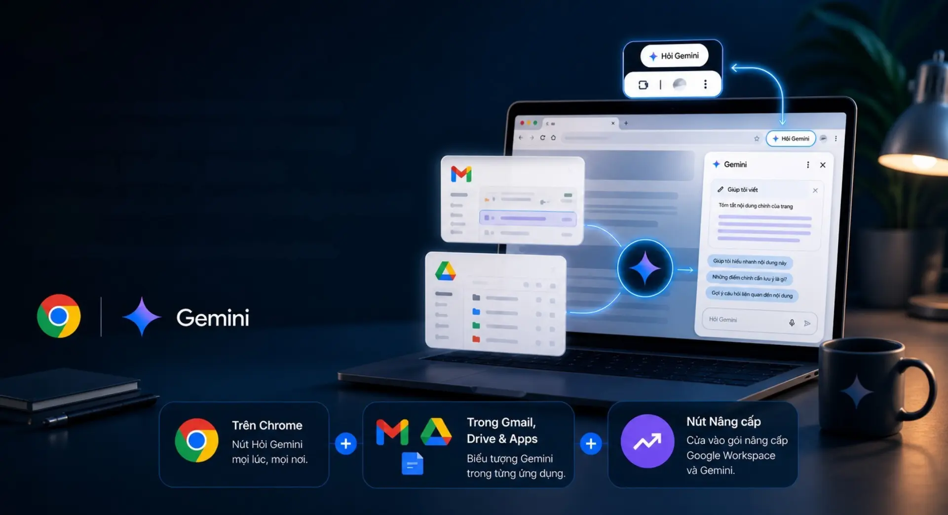 Cách dùng Gemini trong Gmail, Drive, Docs: thấy nút ở đâu và thử gì trước?